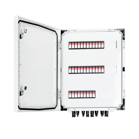 DC csatlakozódoboz IP66 1000V T1+2 túlfeszültség levezetővel, 11x PV sztring, 11x MPPT