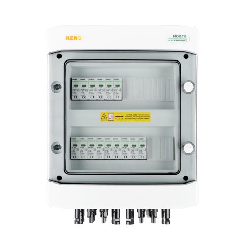 DC csatlakozódoboz DC Noark 1000V T1+2 túlfeszültség levezetővel, 5x PV sztring, 5x MPPT