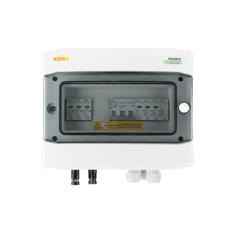 DC + AC csatlakozódoboz DC Noark 1000V típusú T1+2 túlfeszültség-levezetővel, 1x PV string, 1x MPPT // limit AC Noark type 1 + 2, off 16A 3-F
