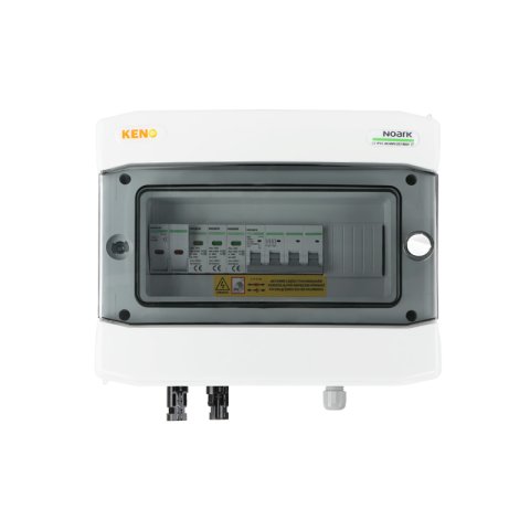 DC csatlakozódoboz túlfeszültség-levezetővel Noark DC 1000V T1+2, 1x PV string, 1x MPPT, 2x védelmi trans. 15A, 1x DC 4P 16A 1000V