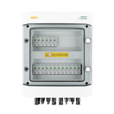 DC csatlakozódoboz túlfeszültség-levezetővel Noark DC 1000V T1+2, 6x PV string, 6x MPPT