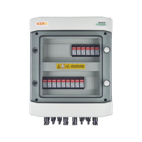 DC elosztódoboz túlfeszültség-levezetővel, típus 1+2 1000V, 5x PV string, 5x MPPT