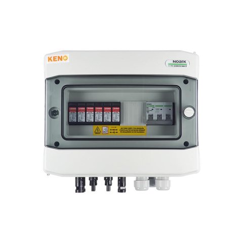 DC+AC elosztódoboz 1000V-os túlfeszültség-levezetővel típus 2, 2x PV string, 2x MPPT // 25A 3-F