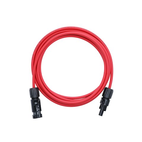 Hosszabbító kábel MC4 csatlakozókkal - KENO szolárkábel 6mm2 / piros / 0,5m
