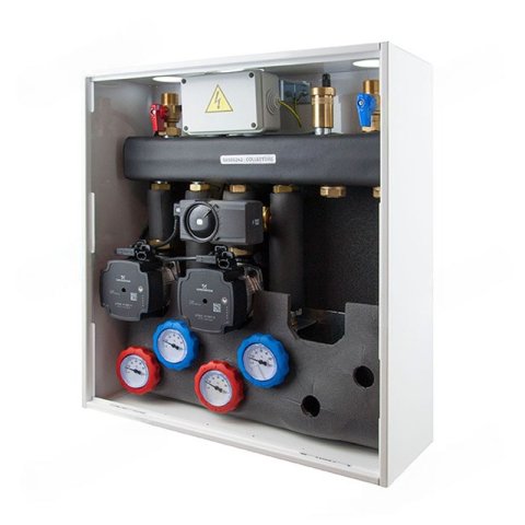 Hidronikus modul 35 kW-ig, 2 zóna - padlófűtés + radiátorok