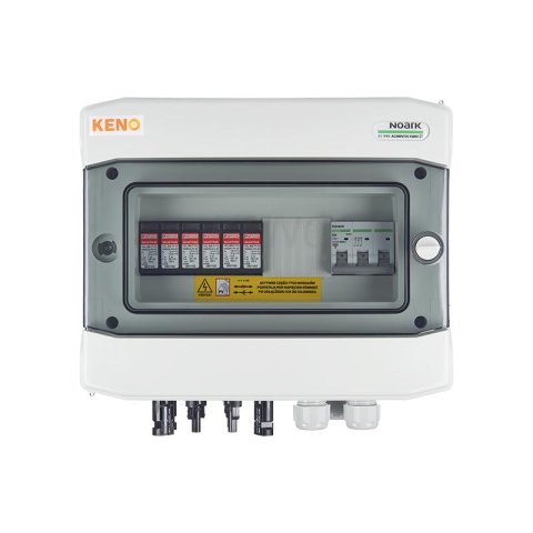 DC+AC elosztódoboz 1000V-os túlfeszültség-levezetővel típus 1+2, 2x PV string, 2x MPPT // 20A 3-F