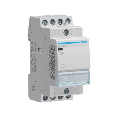 Moduláris kontaktor 25A 4Z 0R 230V AC ESC425 - HAGER