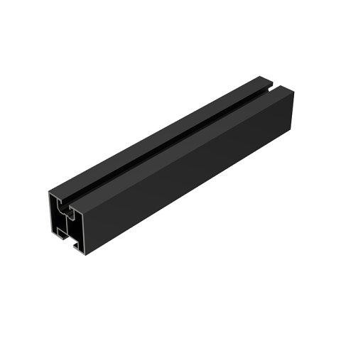 3540 mm-es alumínium profil - fekete RAL 9005