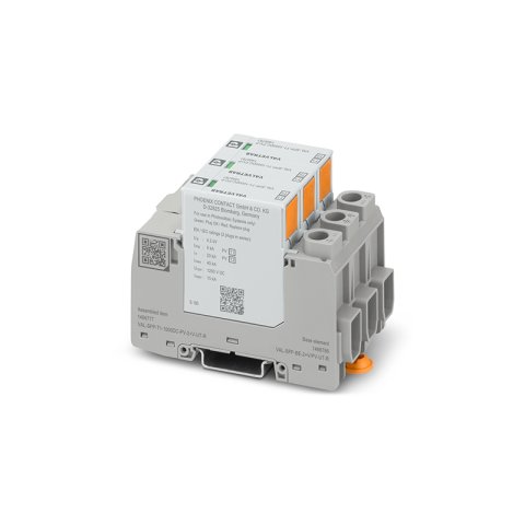 Túlfeszültség-levezető 1000V DC 12-es típus, Phoenix, VAL-SPP-T1-1000DC-PV-2+V-UT-R