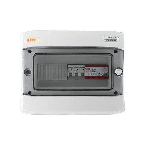Inverter csatlakozópanel Dehn 1+2 típusú AC túlfeszültség-levezetővel, 40A 3-F