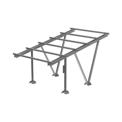 MAGNELIS egyállásos autóbeálló - modulok nélkül. 1700x1134 és 2049x1134 közötti méretű modulokkal kompatibilis (bilincsek és imbuszcsavarok nélkül).