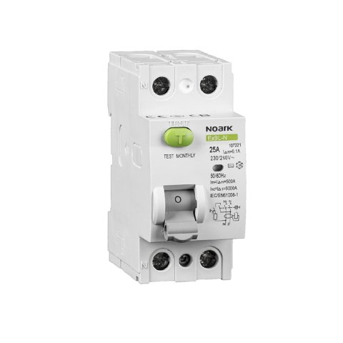 RCB Residual Kismegszakító Icn=6kA, 2-pólusú, In=40A, IΔn=300mA, típus A
