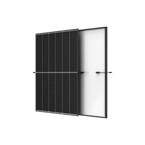 Trina 480W-os fotovoltaikus modul, Vertex S+ G3, N-típus, félbevágott, 30 mm, fekete keret, 1100 mm-es kábel, MC4 csatlakozó