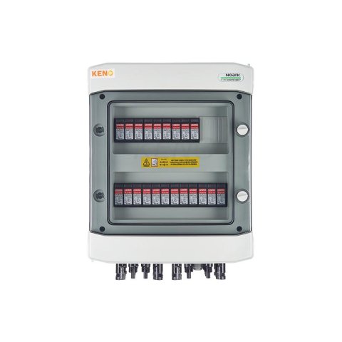 DC elosztódoboz 1000V-os túlfeszültség-levezetővel típus 1+2, 7 x PV string, 7 x MPPT