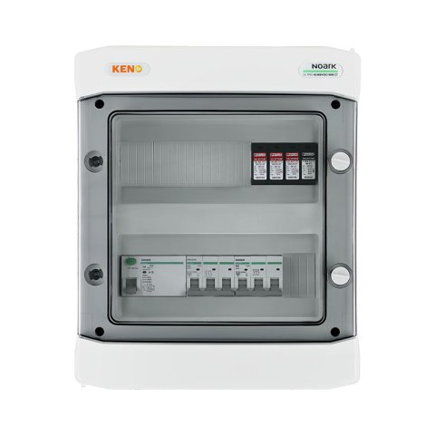 Phoenix inverter elosztódoboz túlfeszültség-levezetővel típus 1+2, 32A, 40A 3-F, RCD 40A/100mA