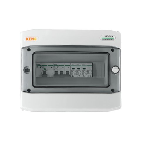Inverter elosztódoboz AC Túlfeszültség-levezető típus 1+2, 25A 3-F, FR 100A