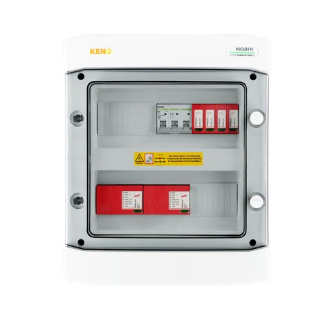 DC+ AC biztonsági elosztó Dehn típus 1+2 túlfeszültség-levezető 1000V, 2 x PV string, 2 x MPPT // Dehn AC Túlfeszültség-levezető típus 2, 10A 3-F