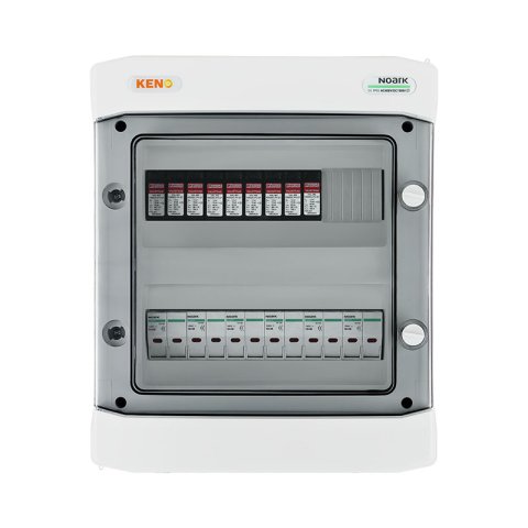 biztonsági elosztó DC 1000V Túlfeszültség-levezető típus 2, 6x PV string, 3x MPPT, túláram védelem 12x20A