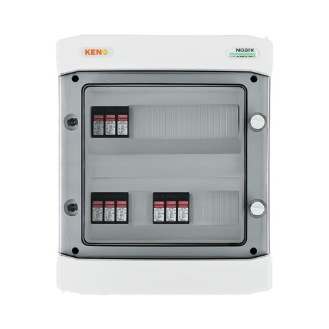 DC elosztódoboz 1000V-os túlfeszültség-levezetővel típus 2, 6x input 6x output, PV, 3x MPPT