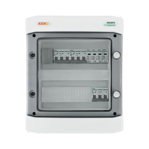 Inverter biztonsági elosztó AC Túlfeszültség-levezető típus 2, 2x 10A 3-F, FR 63A