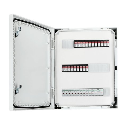 KENO hermetikus DC biztonsági elosztó IP 66 1000 V Túlfeszültség-levezető típus 1+2, 7x PV string, 7x MPPT, 14x túláram védelem 15A