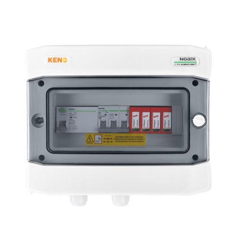 Inverter elosztódoboz Dehn típus 2 AC túlfeszültség-levezető, 16A 3-F, RCD típus A 40A/300mA