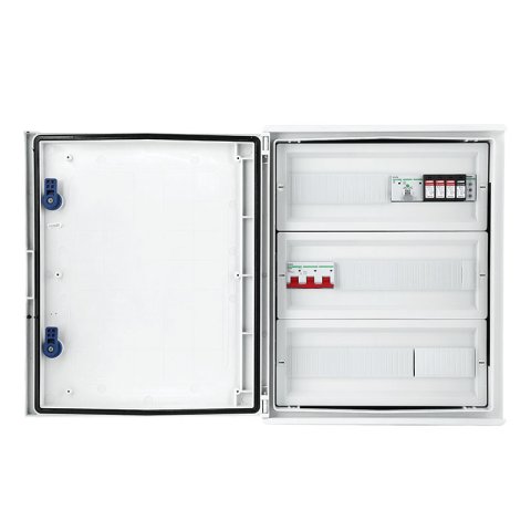 Inverter IP66 biztonsági elosztó túlfeszültség-levezetővel Phoenix AC típus 1+2, 100A 3F, FR 100A, fázisjelzés