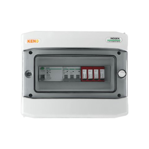 Inverter elosztódoboz Dehn típus 2 AC túlfeszültség-levezető, 25A 3-F, RCD típus A 40A/300mA