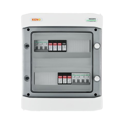 DC+ AC biztonsági elosztó Phoenix 1000V Túlfeszültség-levezető típus 2, 1 x PV string, 1 x MPPT, 1x DC 4P 16A 1000V Disconnector // Phoenix AC Túlfeszültség-levezető típus 2, 20A 3-F