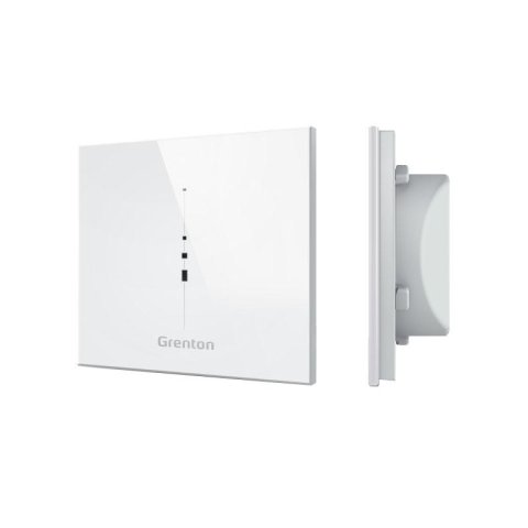 Multisensor panel - hőmérséklet, páratartalom, légnyomás, hangerősség, fényerősség, CO2, TVOC, IR / TF-Bus / fehér üveg előlap