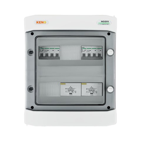 DC biztonsági elosztó 1000V-os túlfeszültség-levezetővel Citel típus 1+2, 2x PV string, 2x MPPT, 2x DC 4P 63A 1000V