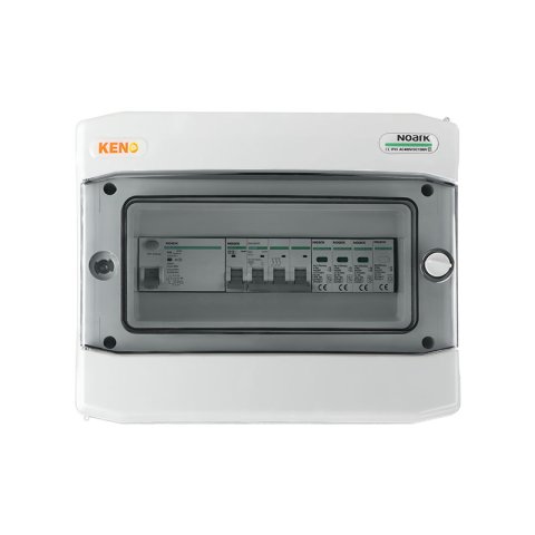 Inverter biztonsági elosztó AC túlfeszültség-levezetővel típus 1 + 2, 32A 3-F, RCD típus A 40A / 100mA