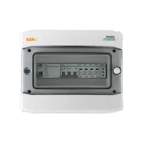 Inverter biztonsági elosztó AC túlfeszültség-levezetővel típus 1 + 2, 32A 3-F, RCD típus A 40A / 100mA